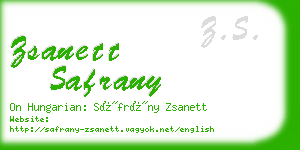 zsanett safrany business card